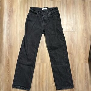 Abercrombie & Fitch low rise 90's baggy jeans sz 28R black